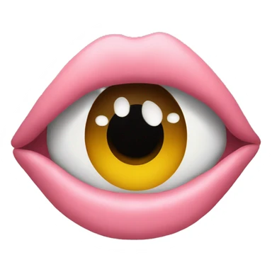 closed smack lips and eyes wide sticker