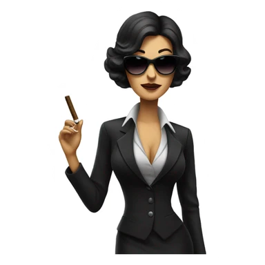 Italian female mobster sticker