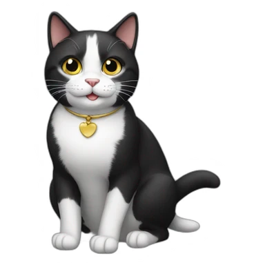 tuxedo cat happy sticker
