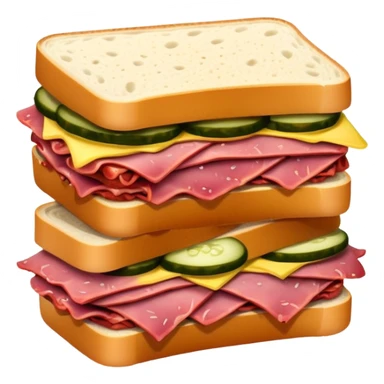 sandwhich with corn beef, side of pickles sticker