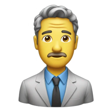 sweating man suit sticker