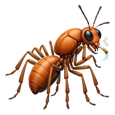 Bug smoking cigarette sticker