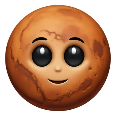 Mars with no mouth or eyes a planet only  sticker