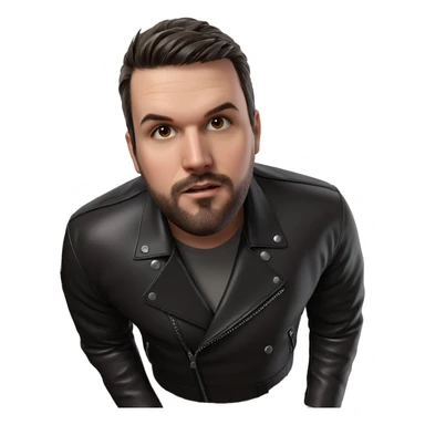 handsome boy in leather jacket sticker