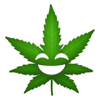 Marijuana leaf laughing  sticker
