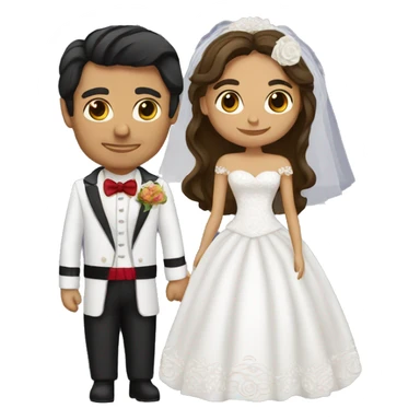 a mexican grom and bride sticker