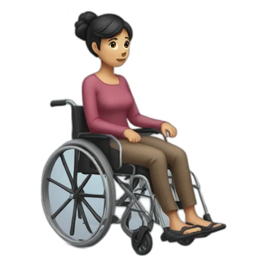Dark haired woman unable to walk sticker