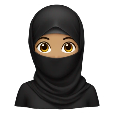 Hijabi with a black hijab sticker