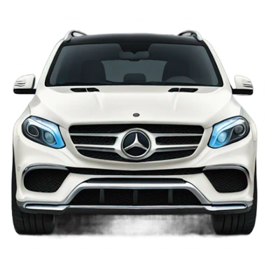White GLE Mercedes  sticker