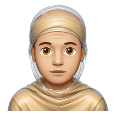 male body wrapped in plastic wrap sticker