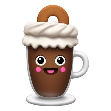 Hot cocoa with gingerbread cookie  sticker