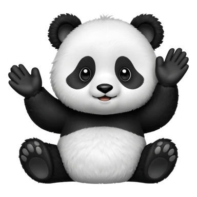 A cute panda emoji clapping sticker