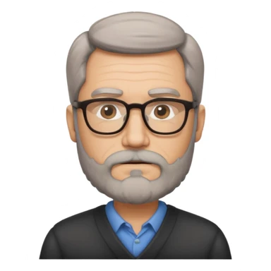 un escritor maduro con barba sticker