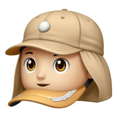 plain tan baseball cap sticker