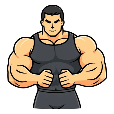 Body builder flexing  sticker