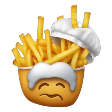 Une frite dans la bouche de Kobe brillant sticker