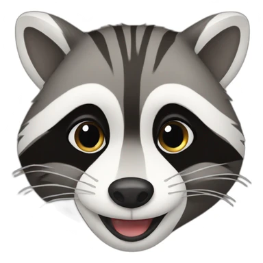Raccoon smiling provocatively sticker