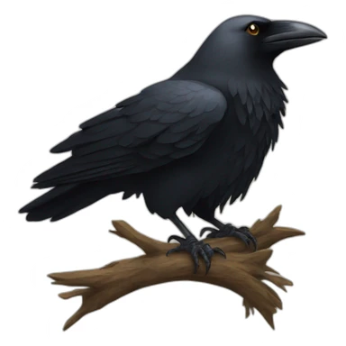 crow sitting with wolves sticker