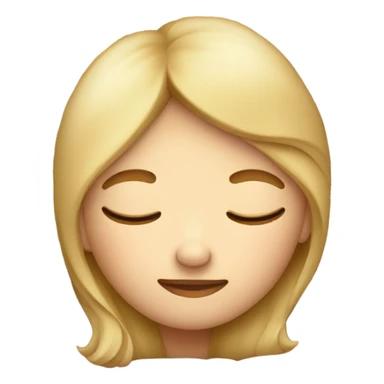 Blonde girl sleeping on a pillow sticker
