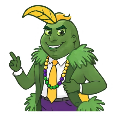 Gay Donald trump dancing at Mardi Gras sticker