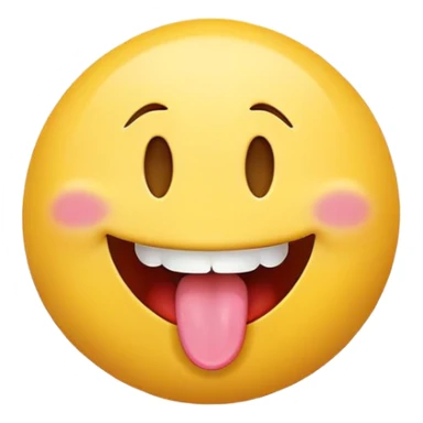 Smiley face with tongue out and open mouth  sticker