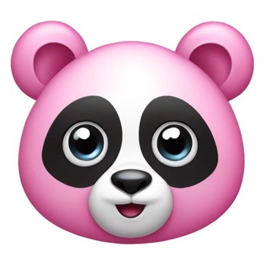 Pink panda with big eyes sticker