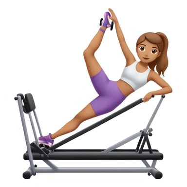  Girl playing pilates on pilates machine sticker