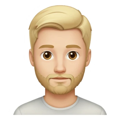 young man with blonde hair and soft beard sticker