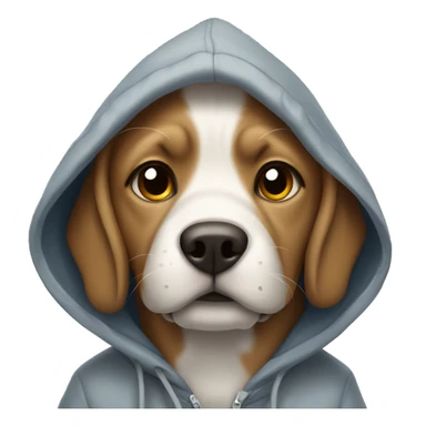 dog wear a hoodie  sticker