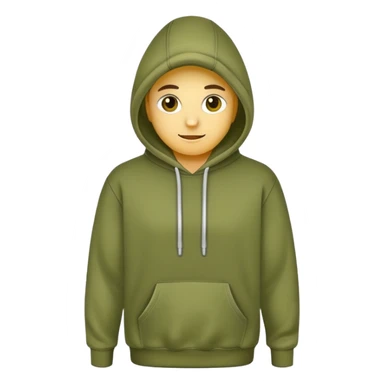 olive green hoodie sticker