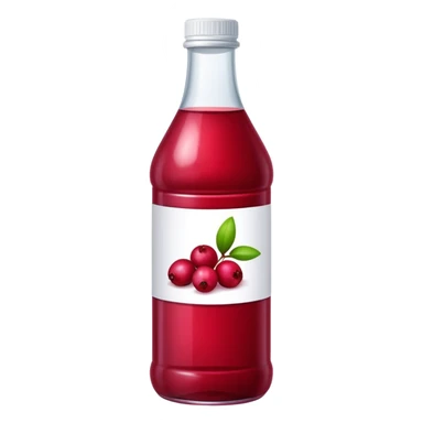 Bottle cranberry juice sticker