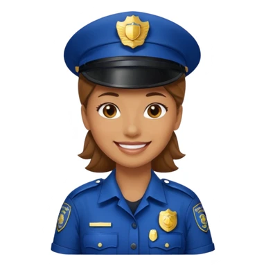 policewoman smile sticker