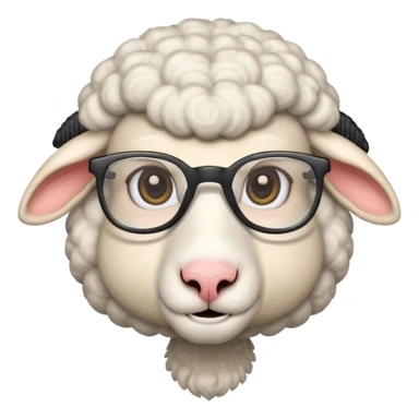 Oveja con lentes sticker