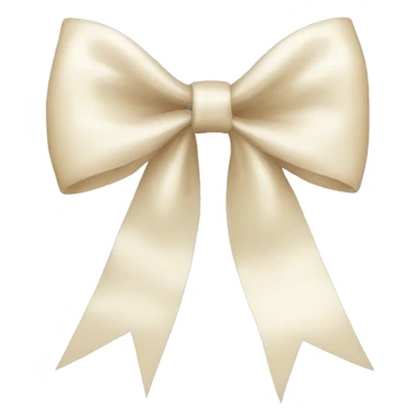 Christmas bow cream aesthetic sticker