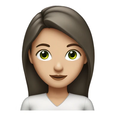 brunette girl with green eyes in working  sticker