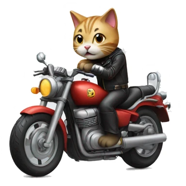 cat on motorcycle sticker