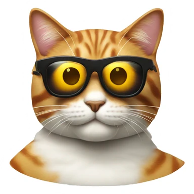 cool Cat wearing sunglasses made of sushi sticker
