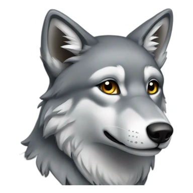 Female grey wolf  sticker
