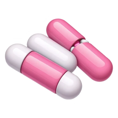 pink and white medication sticker