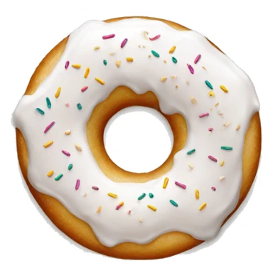 White glazed donut sticker