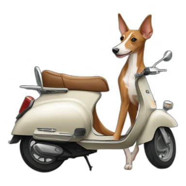 podenco on vespa sticker