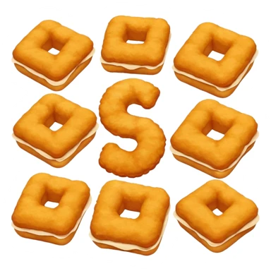 A bunch of chicken nuggets doing six seven sticker