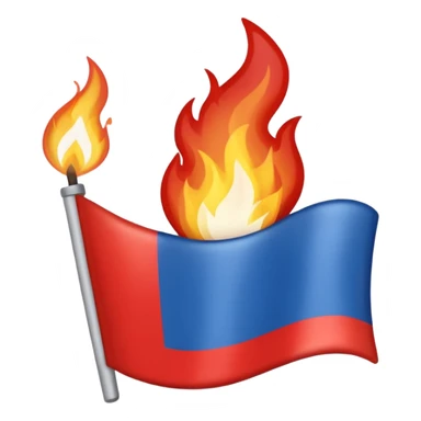 emoji bandera de francia ardiendo sticker