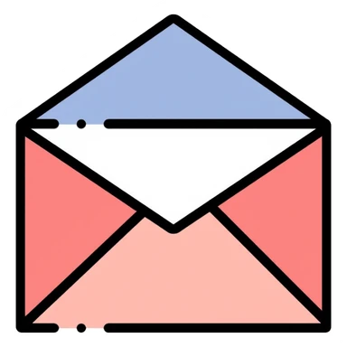 thank you note with envelope sticker