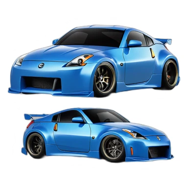 350z drift tuning blue sticker