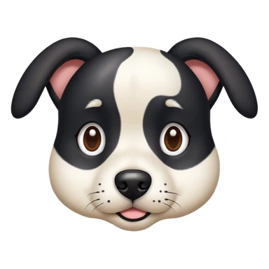 Black and white dog with spot on head sticker