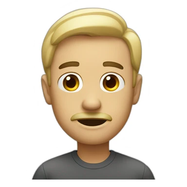 man shrugging shoulders sticker