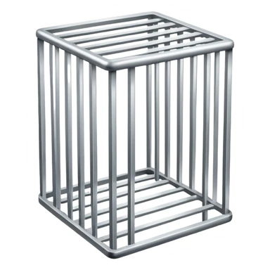 simple cage thin bars straight square sticker