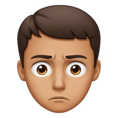 Create one core emoji that clearly represents the emotion “anxious.”
The emoji should show:

Facial tension

Worry or nervousness

A small sweat drop to indicate anxiety

The emoji must visually communicate emotional stress or nervous anticipation without using text. sticker