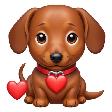valentine's day dachshund sticker